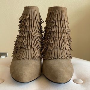 Banana Republic fringe booties